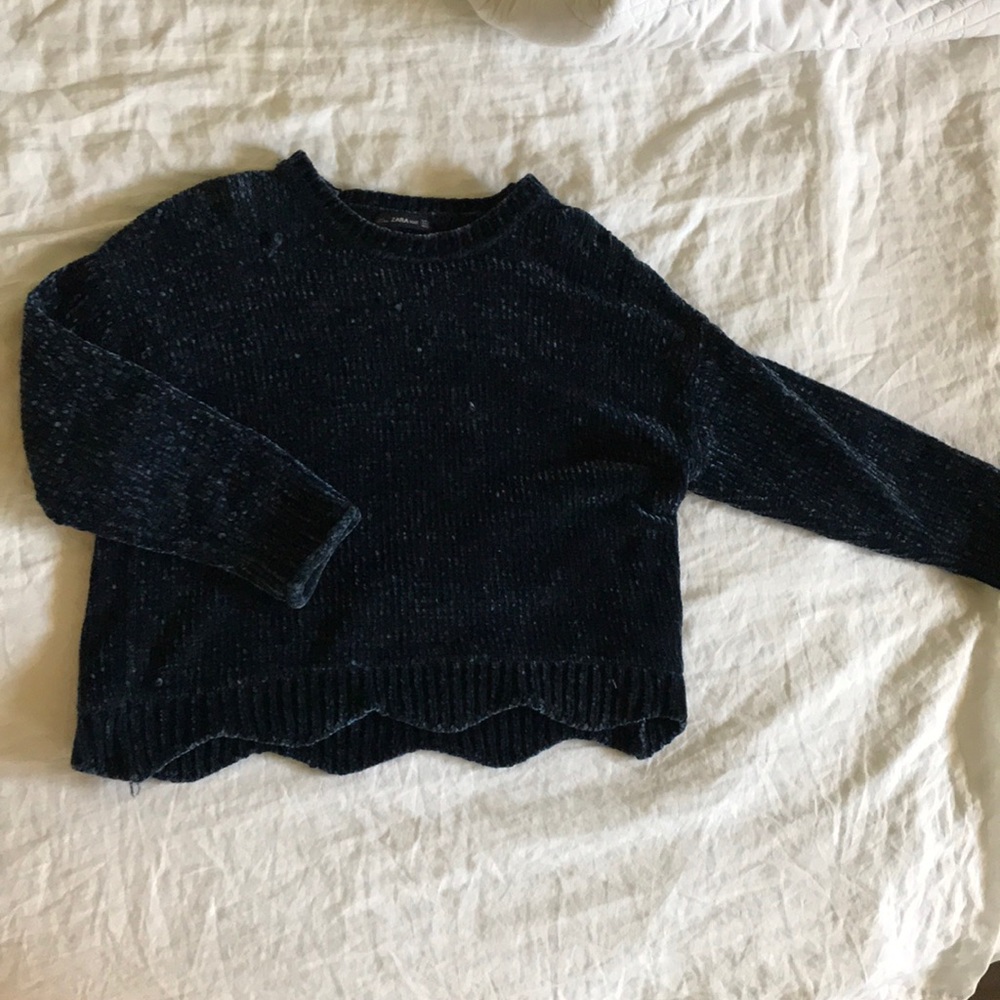 Zara Navy Blue Knit Sweater